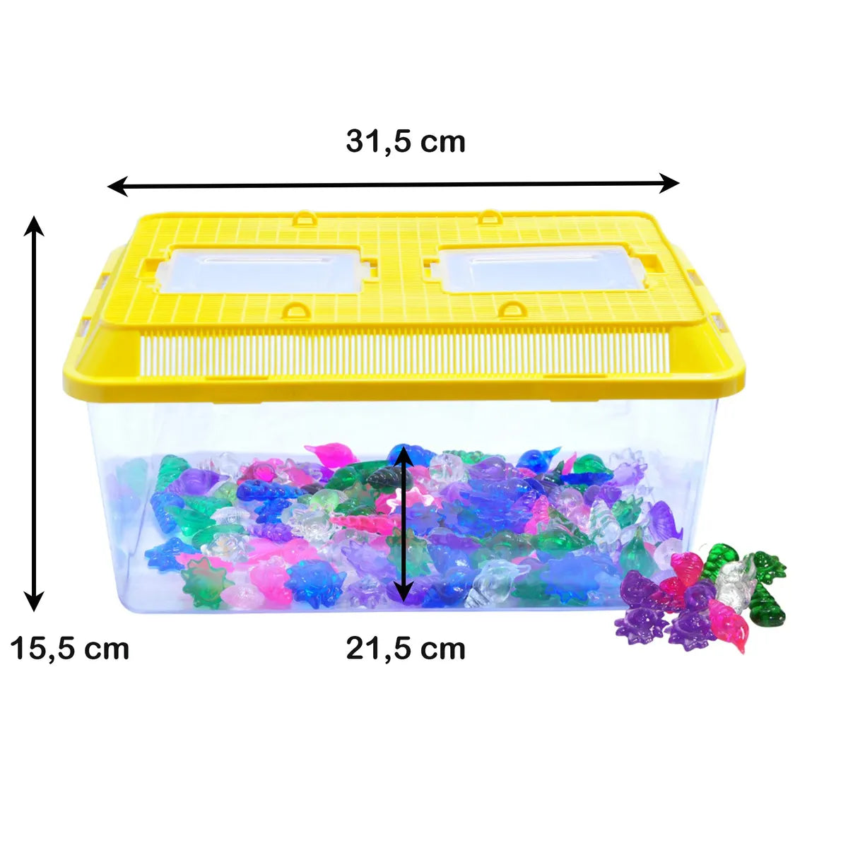 ACUARIO PECES MEDIANO (con conchas 400gm)