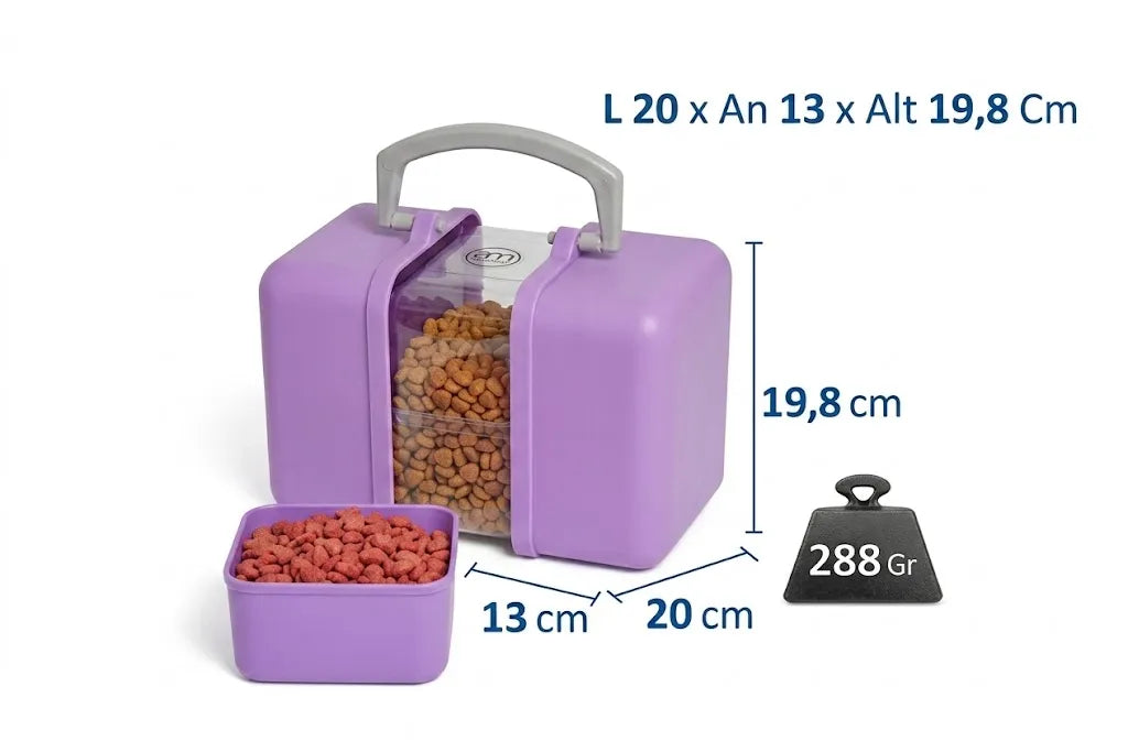 LONCHERA VIAJERA (Con comedero y Bebedero)