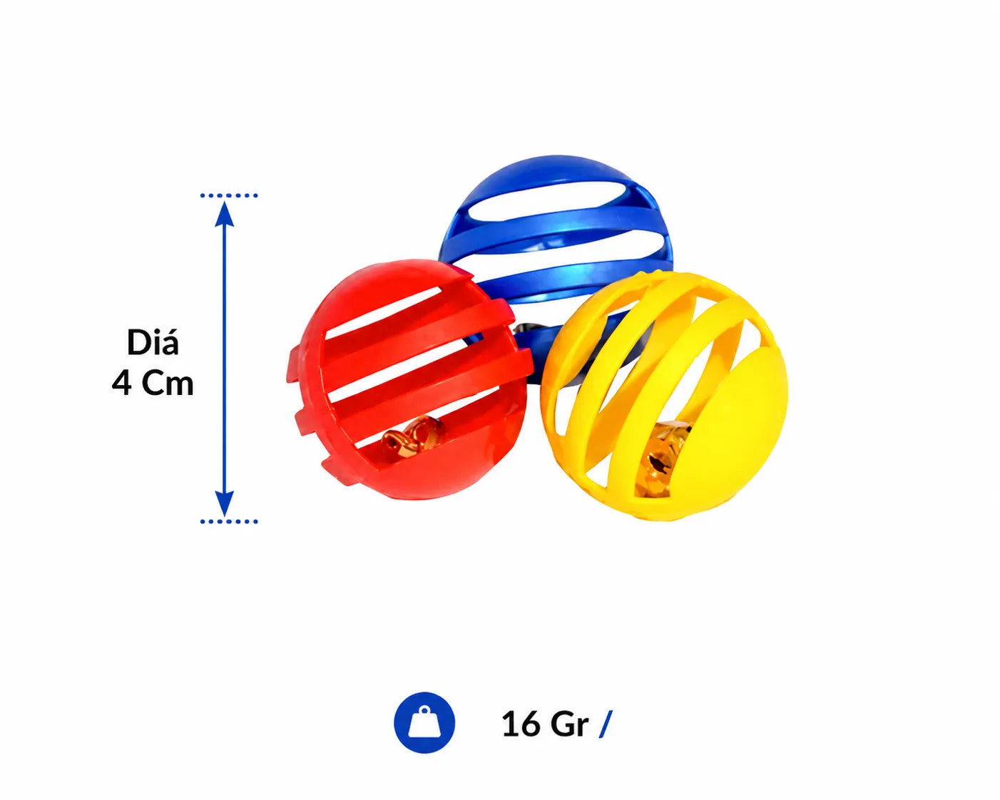 PELOTA AROS CASCABEL X 3