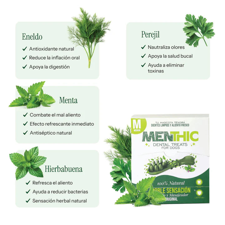 MENTHIC CAJA DISPENSADORA SACHET - TALLA  M - 30 Unid