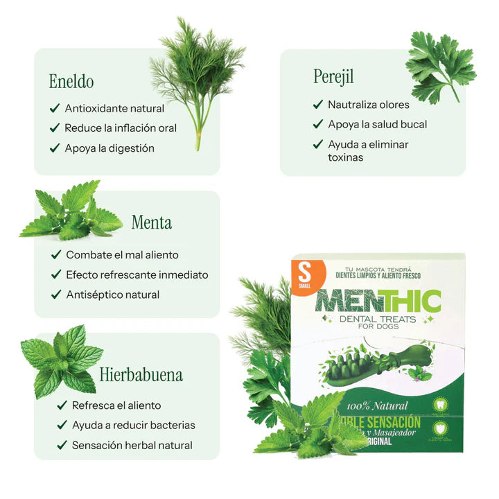MENTHIC CAJA DISPENSADORA SACHET - TALLA  S - 40 Unid