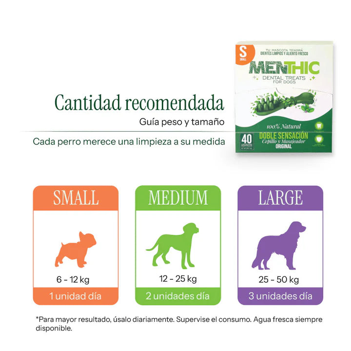 MENTHIC CAJA DISPENSADORA SACHET - TALLA  S - 40 Unid