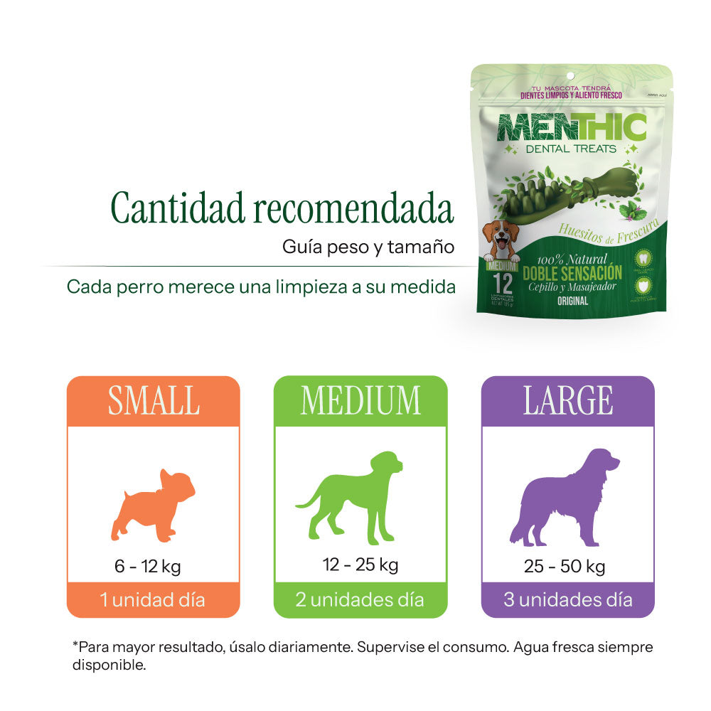 Menthic Cepillo - 185 gr - Talla Medium