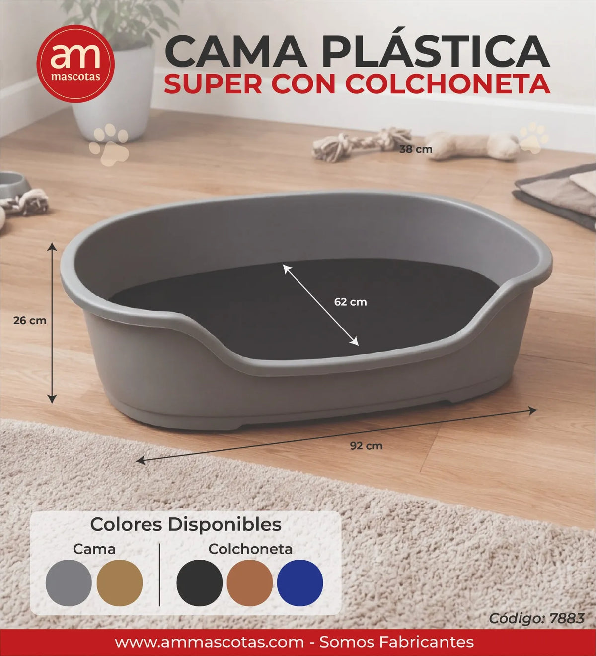 Cama Plástica Super con Colchoneta