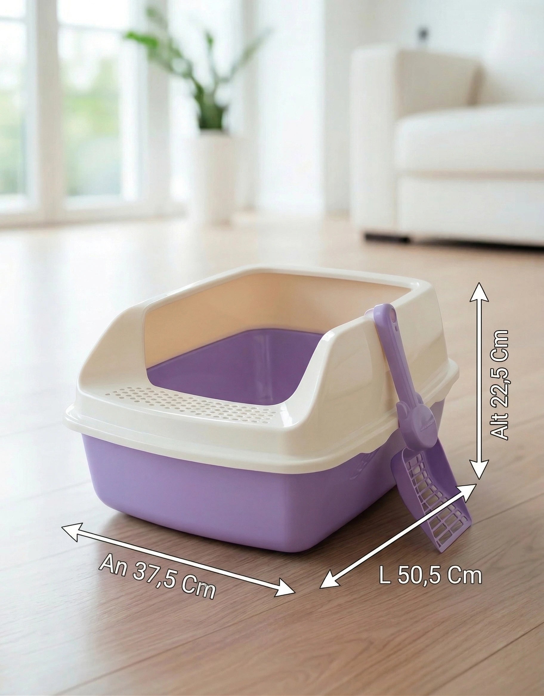 ARENERA GRANDE CLEAN CON TAPA PARA GATO