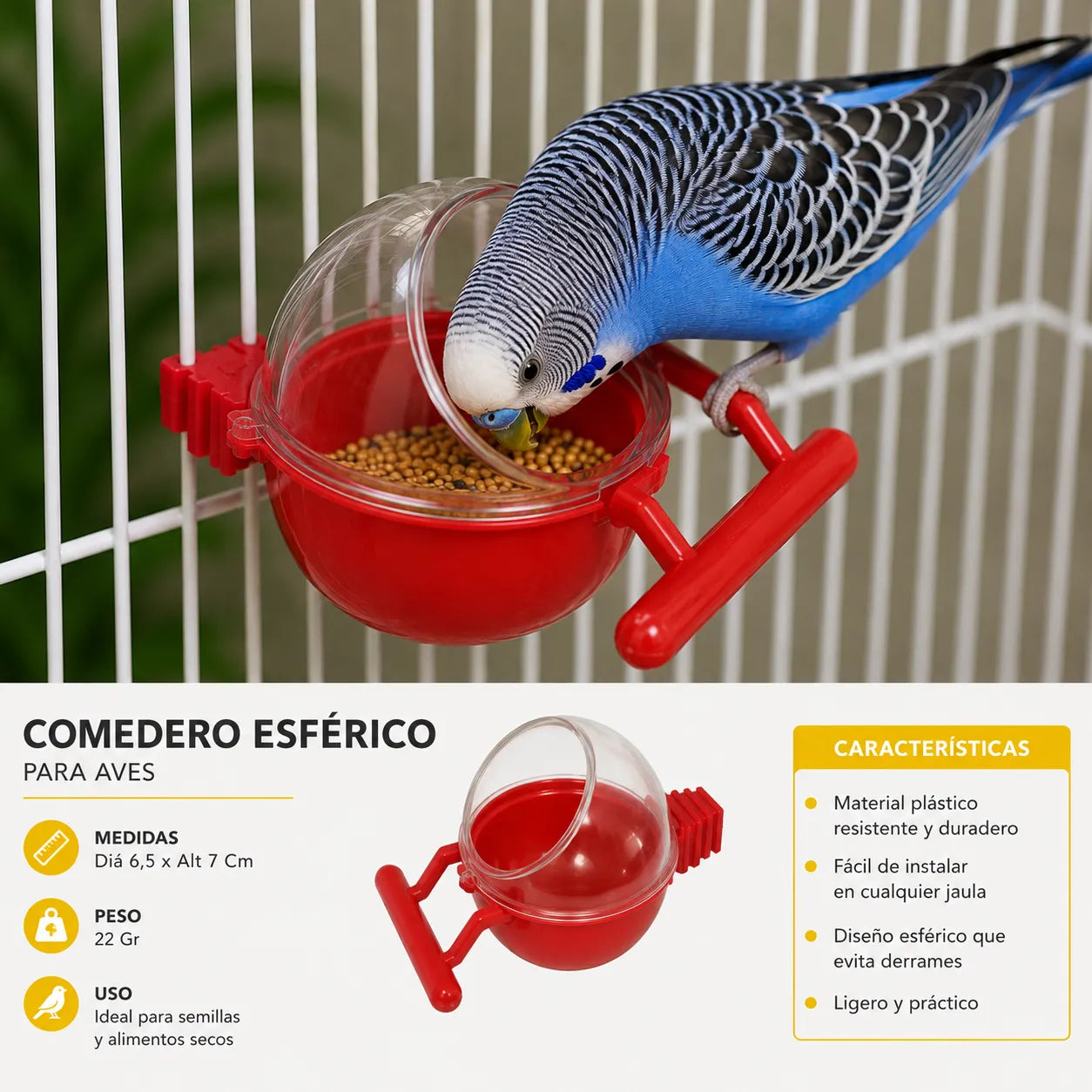 COMEDERO REDONDO AVES