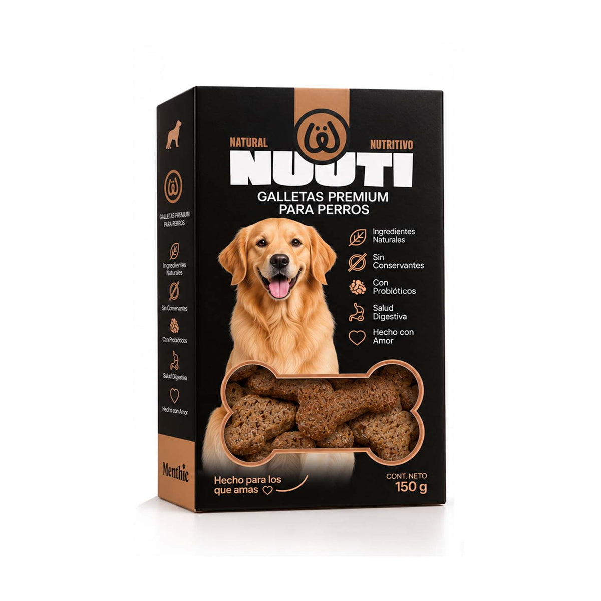 ¡Paga 2 lleva 3! - Galletas Naturales Nuuti Perro - 150 gr