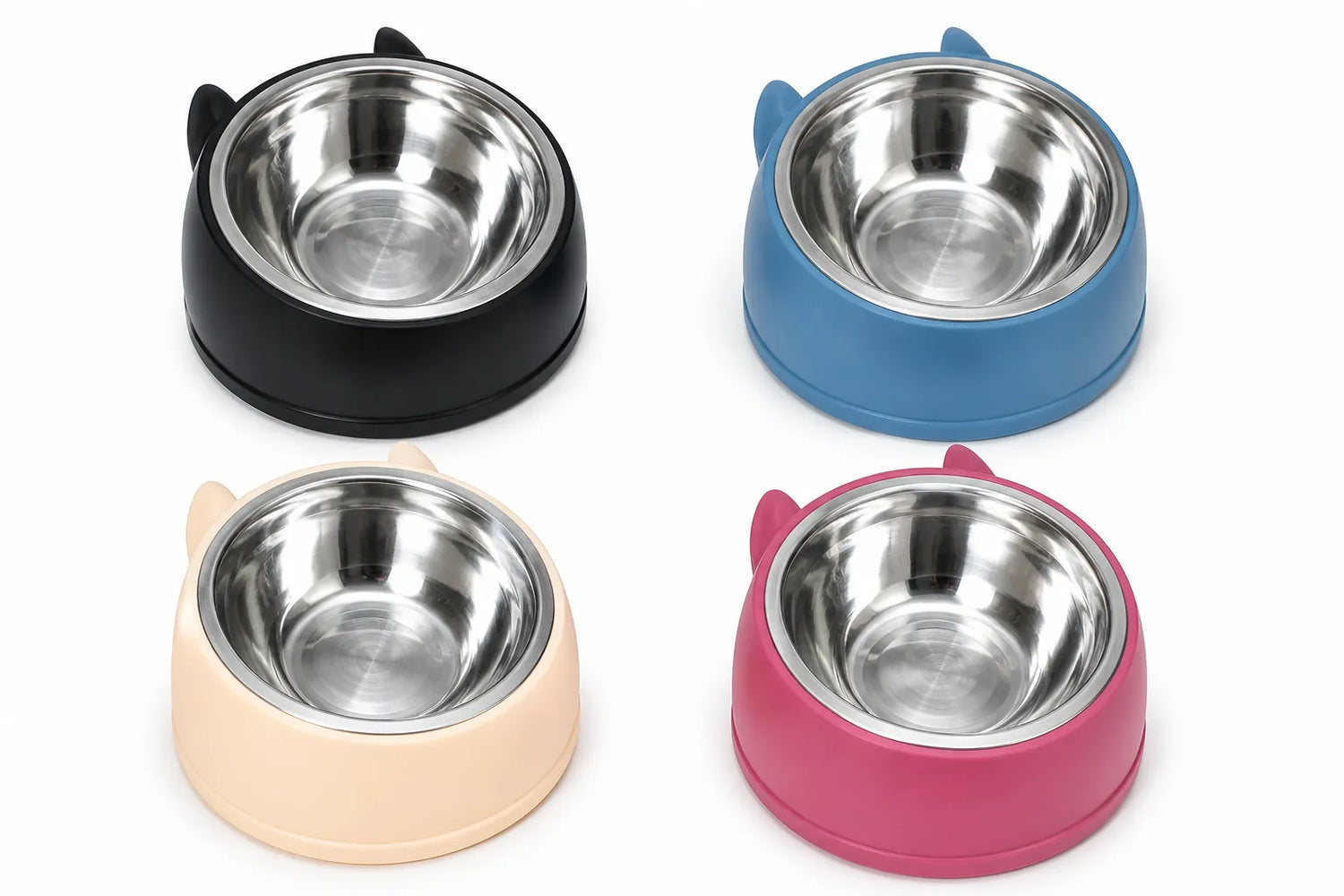 COMEDERO GATO CON PLATO METÁLICO