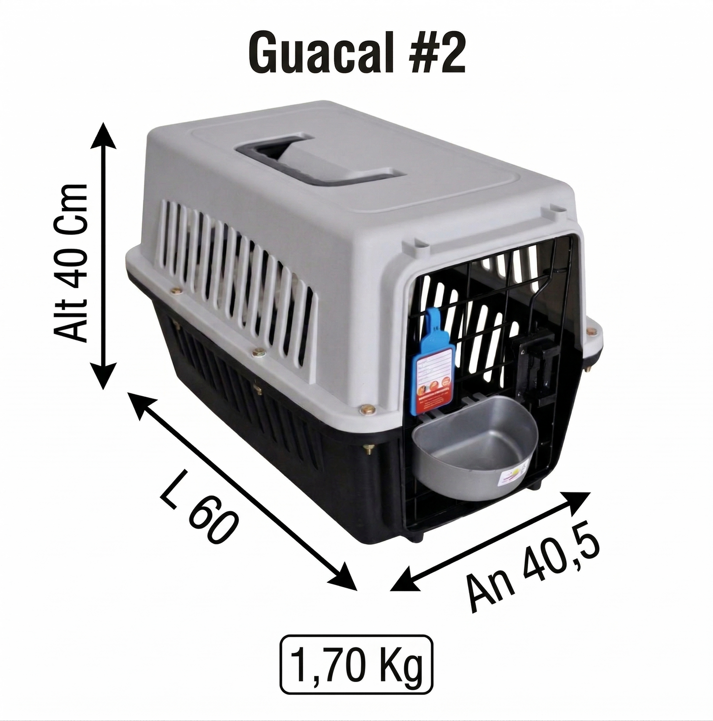 GUACAL PARA VIAJES # 2 MEDIANO