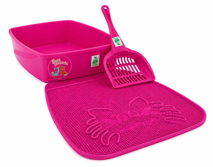 KIT GATO 2: Arenera pequeña, Pala Recogedora, Tapete gato