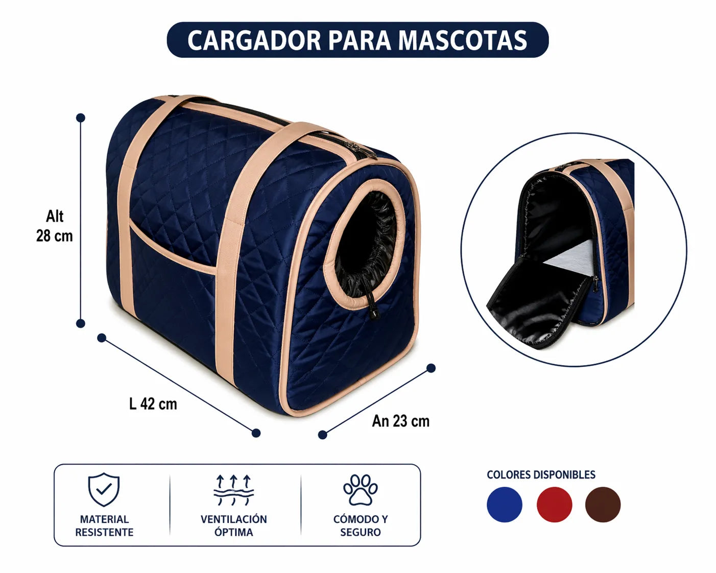 MALETIN PET /CARGADOR ACOLCHADO