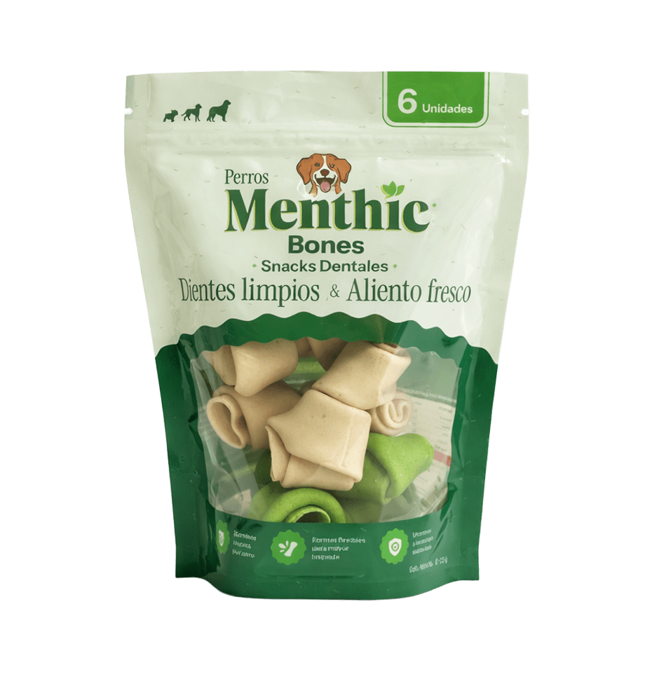 SNACK MENTHIC BONES x 6 unidades - 120 GR