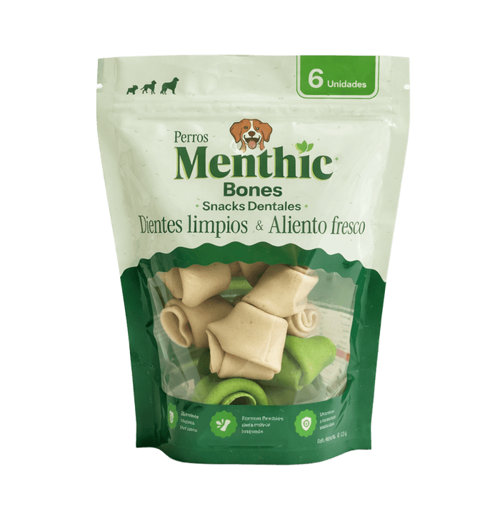 SNACK MENTHIC BONES x 6 unidades - 120 GR