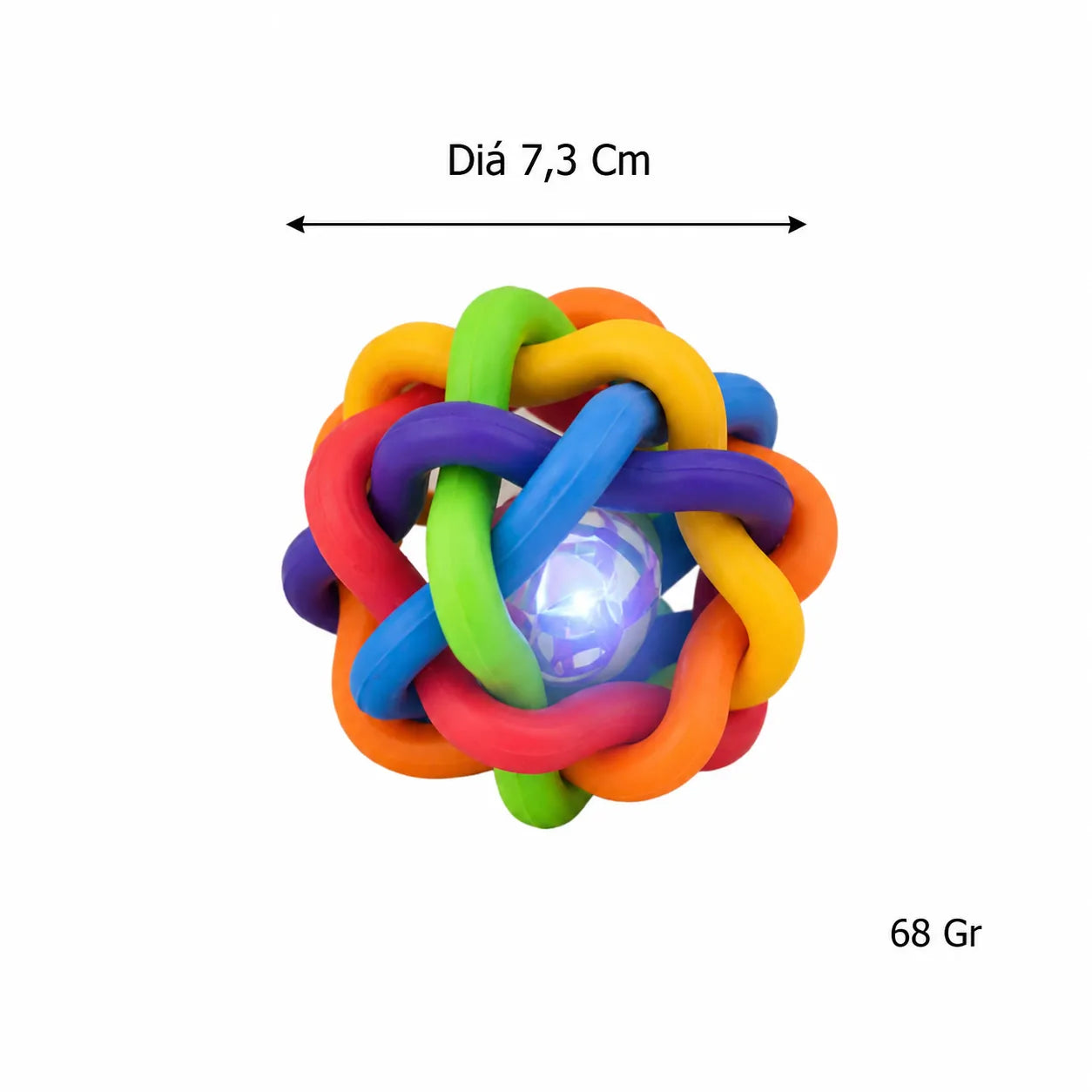 PELOTA NUDO MULTICOLOR M (Luminosa)