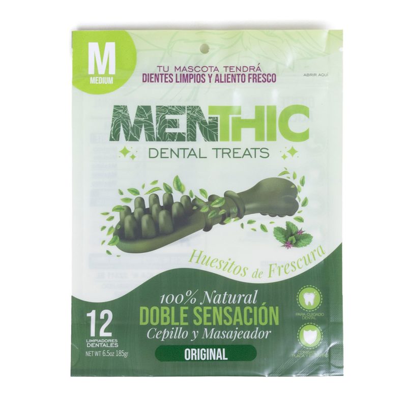 MENTHIC Dental Treats - Cepillo y Masajeador Medium 185 gr